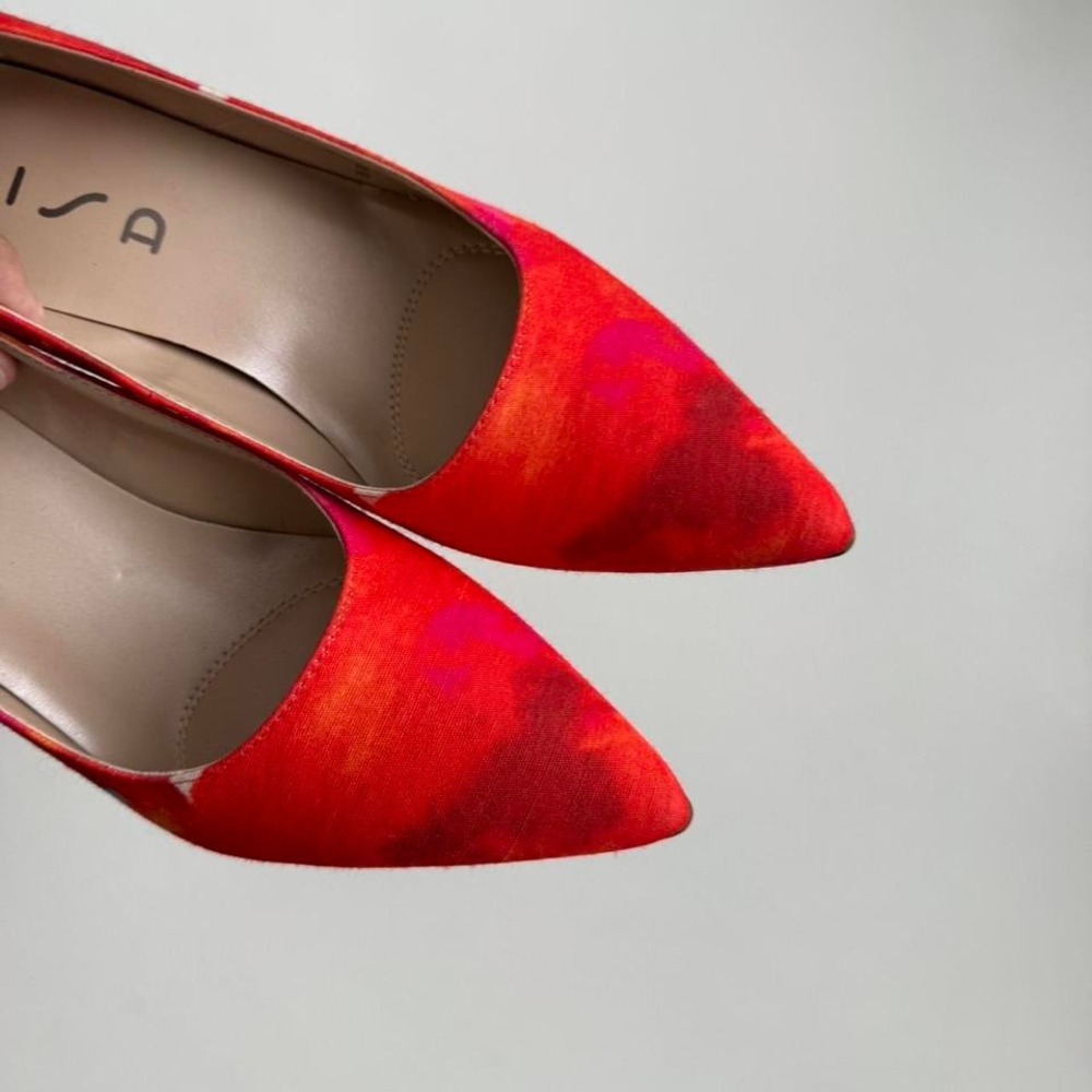 Y2K Coral Orange Heel Size 6 coral pink red y2k 90s bright color - Picture 4 of 8